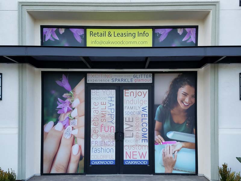 Mall Window Graphic Signs