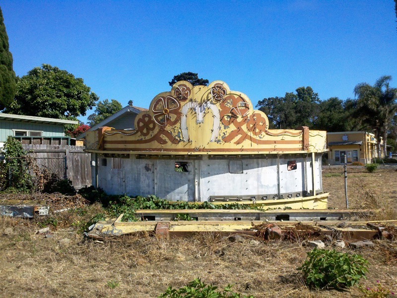 Mayfair Theatre sign in lot