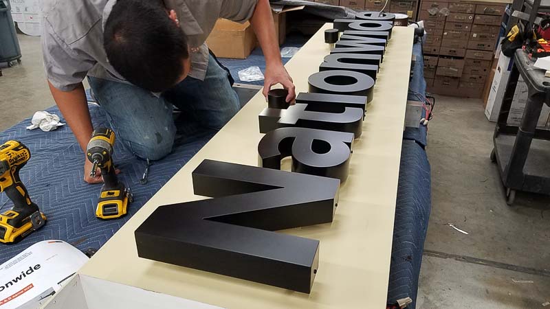 Channel Letter Sign Fabrication