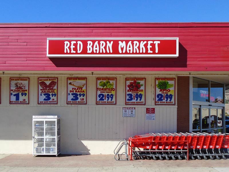 Lightbox Sign for Red Barn Market