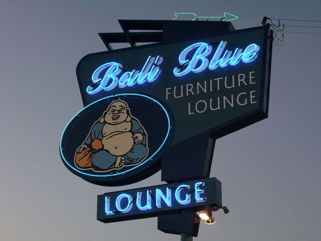 Bali Blue Furniture Lounge sign in Ojai CA