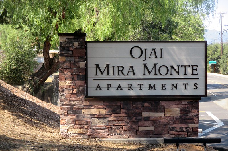 Ojai Mira Monte Apartments Sign