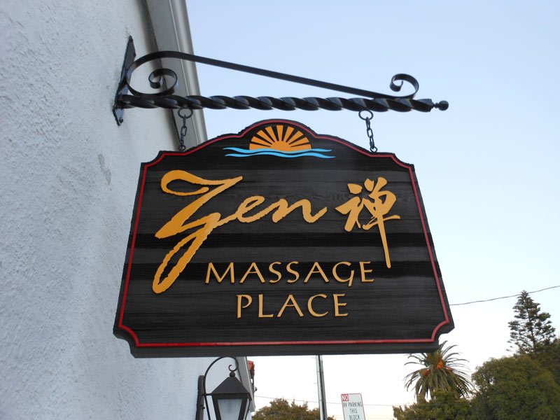 Blade sign for massage place