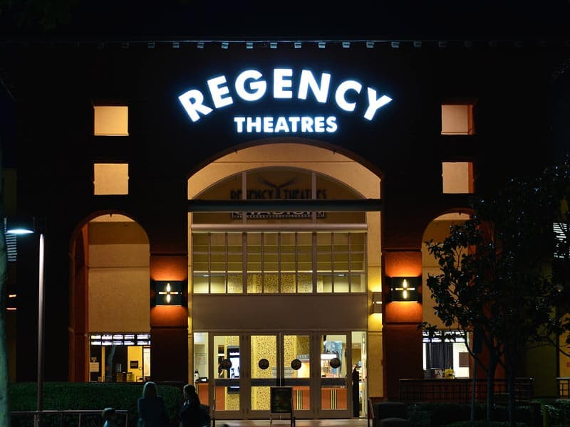 Front lit channel letters, like this one in Agoura Hills, CA really stand out to passersby on the 101 freeway.