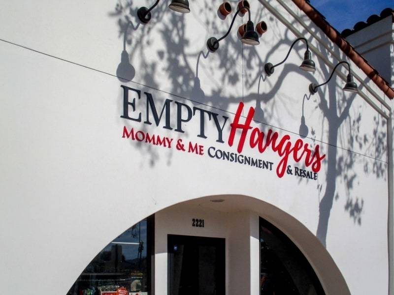 Empty Hangers in Camarillo is a dimensional letter sign that was easy on the budget while still looking polished.
