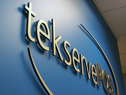 We ship corporate lobby signs nationwide like this one for tekservePOS in Hoffman Estates, IL.