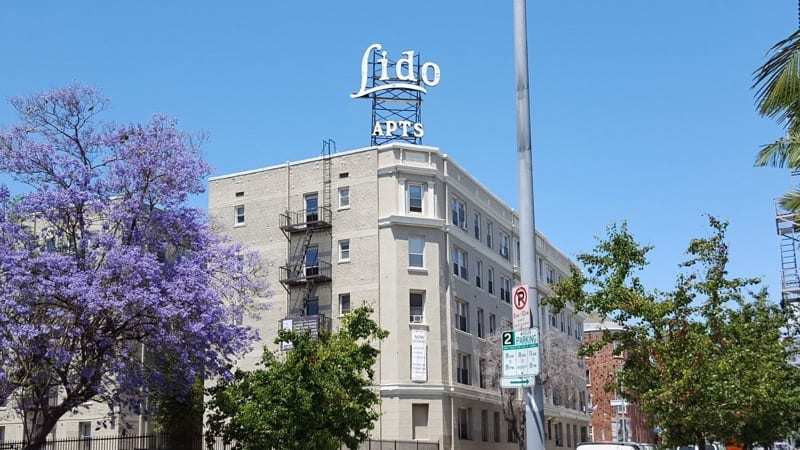 We restored the famous Lido Apts neon sign in Hollywood, CA. Made famous by the Eagles Hotel CA album.