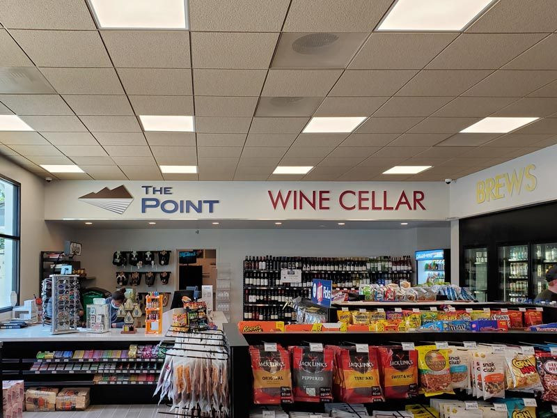 The Point Market is a gas station market we did both indoor and outdoor signs for with locations in Goleta, Santa Barbara, and Summerland.