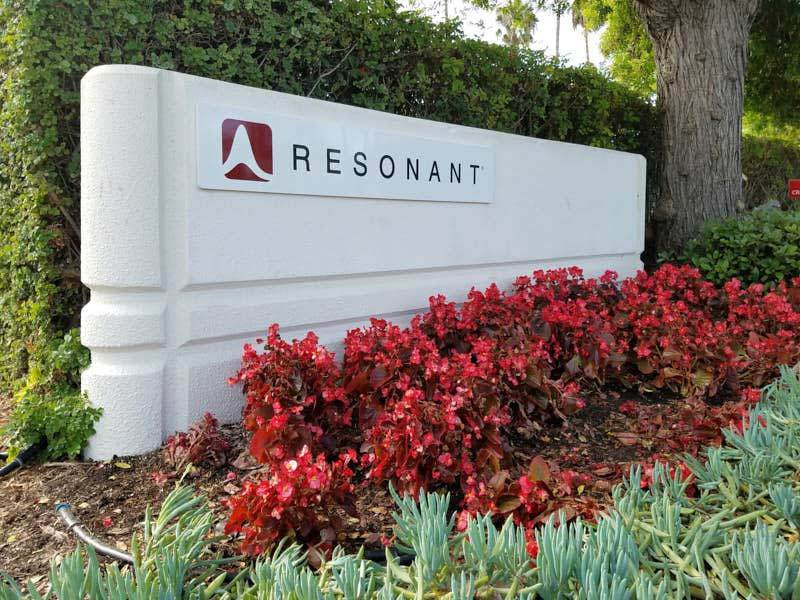 This monument sign for Resonant in Goleta is part of a series of signs we did for the company.