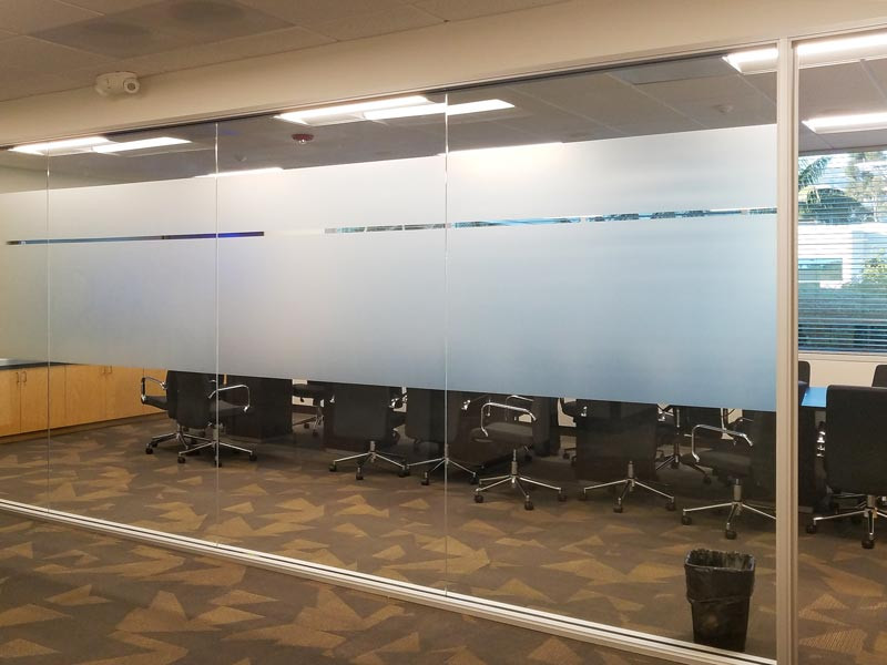 Conference room privacy film.
