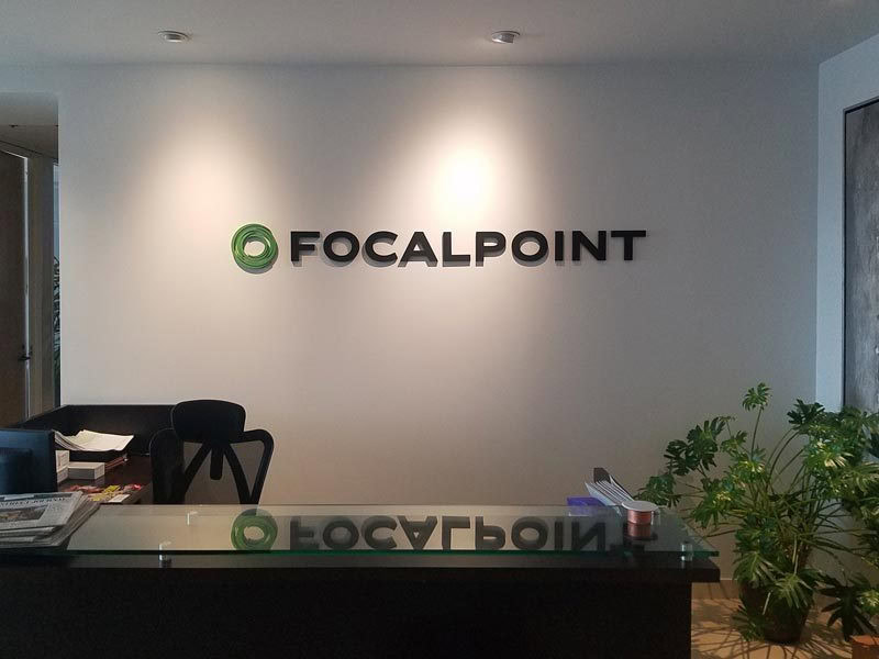One location or many, we can take care of your office lobby signs – like we did for FocalPoint.