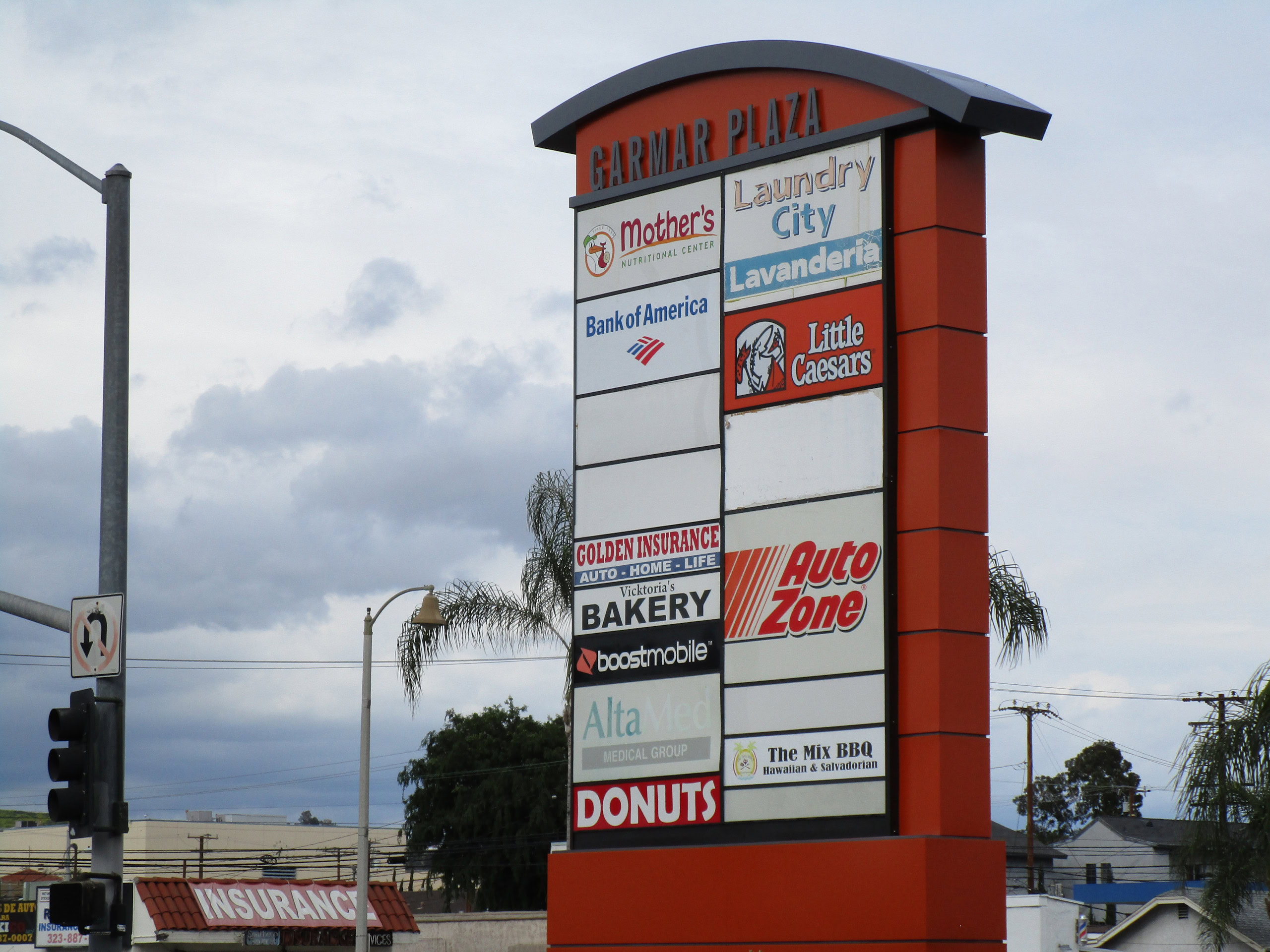 Garmar Plaza in Montebello, CA came to us wanting to refresh their existing shopping mall sign.