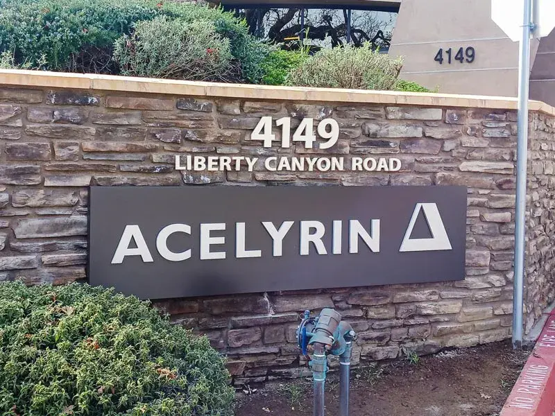 Acelyrin – We installed channel letter and lightbox sign at 4149 Liberty Canyon Road, giving the company a bold and professional presence.