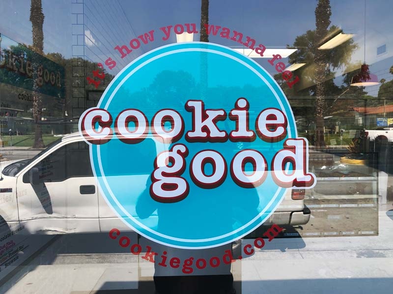 Window Graphic Sign for Cookie Good in Santa Monica, CA.