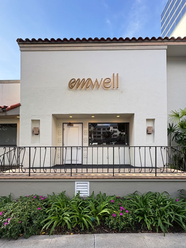 Halo-Lit Channel Letter Sign for Emwell Spa at the Fairmont Miramar Hotel in Santa Monica by Dave’s Signs.